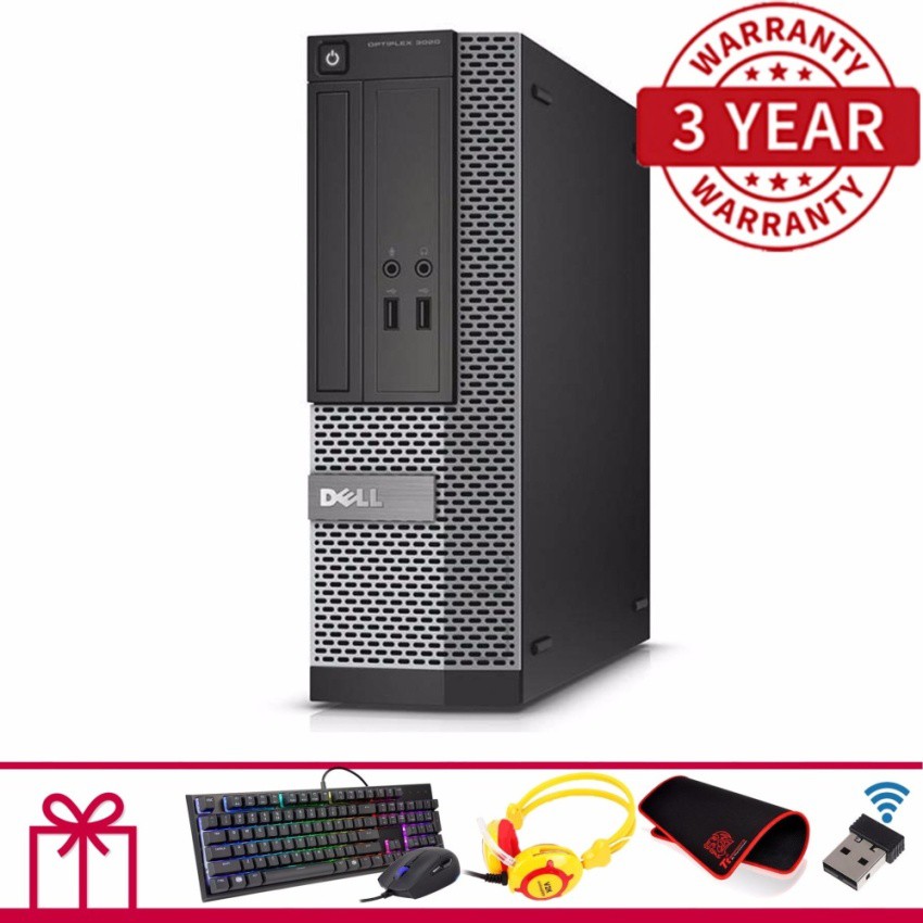 Máy tính để bàn Dell Optiplex 3020 SFF (Core i7 4770, Ram 12GB, SSD 120GB) + Quà Tặng - Hàng Nhập Khẩu