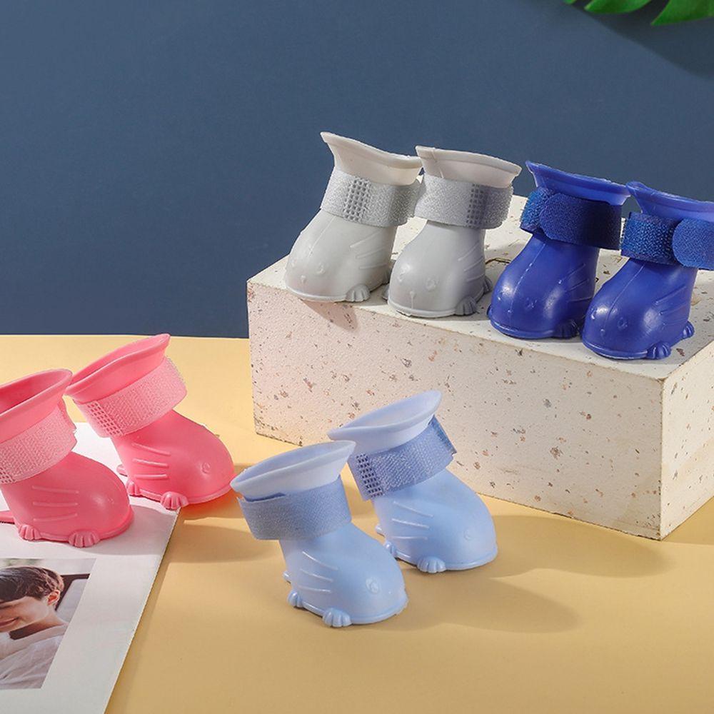 Bộ 4 Vỏ Bọc Giày Đi Mưa Chống Trượt Thoáng Khí Dành Cho Chó Nhỏ