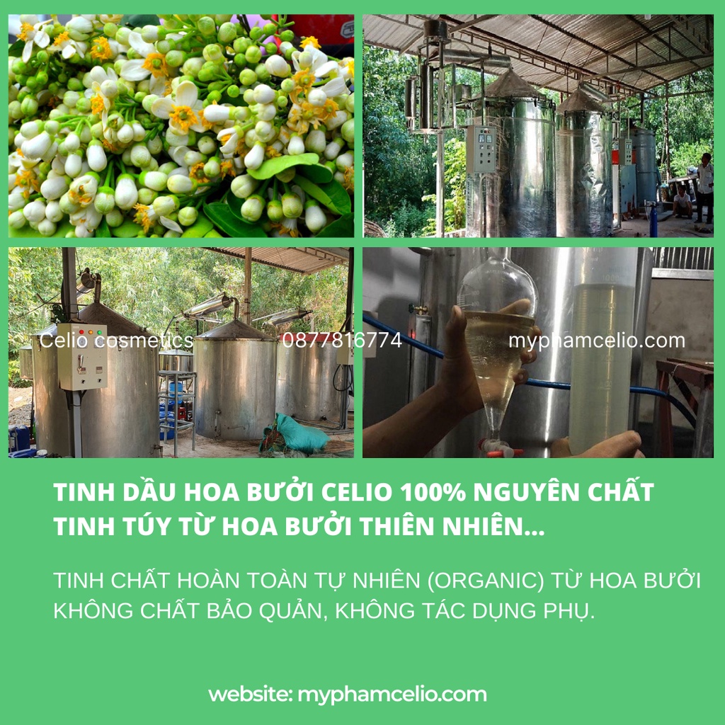 Dầu Dưỡng Tóc CELIO Tinh Dầu Hoa Bưởi Nguyên Chất Ngăn Rụng Tóc Hỗ Trợ Mọc Tóc Làm Sạch Da Đầu Xịt Thơm Tóc An Toàn