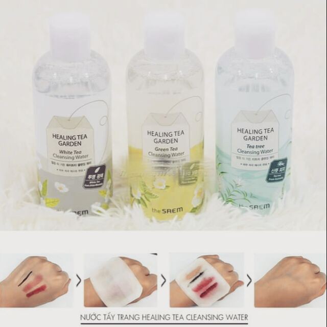 Tẩy Trang The Saem Healing Tea Garden Green Tea / Tea Tree / White Tea Cleansing Water