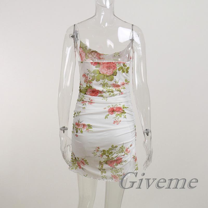 Đầm Hai Dây Dáng Ôm Phối Lưới Họa Tiết Hoa Phong Cách Vintage Thời Trang Mùa Hè Cho Nữ