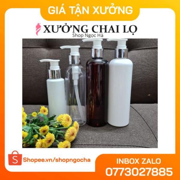 Chai Chiết Mĩ Phẩm ❤ GIÁ TỐT NHẤT ❤ Chai nhựa pet vòi nhấn sữa tắm Xi bạc,vàng 100ml 150ml 200ml 250ml chiết mỹ phẩm .