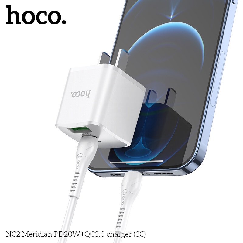 Củ sạc HOCO Nc2 mini Pd 20W USB Type-C thích hợp cho điện thoại 12 Pro Max 11 Xr 7 Samsung S20 A7 Xiaomi