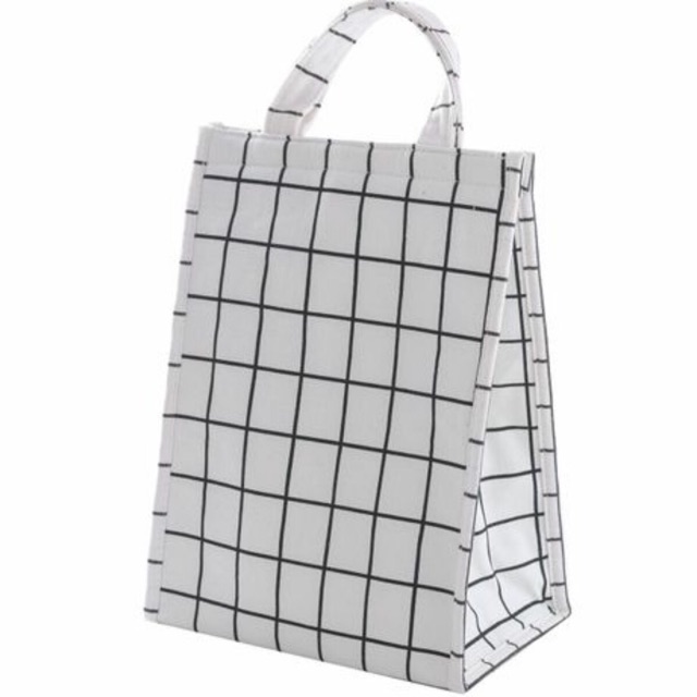 Túi đựng hộp cơm giữ nhiệt vải Oxford Size lớn (size 26x15x35 cm) - Túi đựng thức ăn giữ nhiệt chống thấm - Hình học