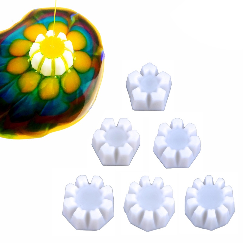 Whi Split Cup for Paint Pouring Flower Pour Cups for Making Painting Tools Drawing