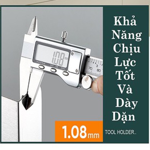 GIÁ TREO ĐỒ NHÀ BẾP TIỆN LỢI CHỊU LỰC INOX CHỐNG GỈ CAO CẤP
