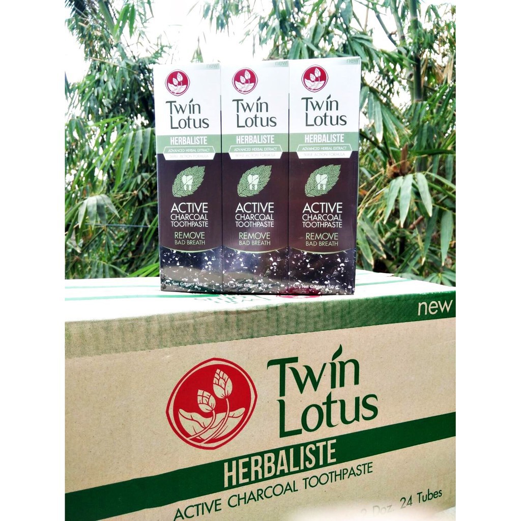 Kem đánh răng Twin Lotus Than Hoạt Tính 100g