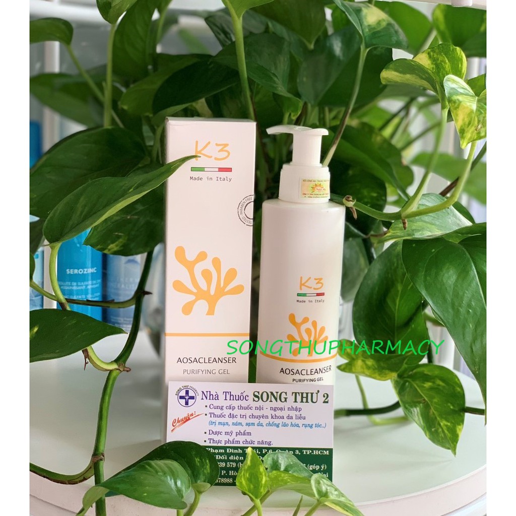 SỮA RỬA MẶT DÀNH CHO DA NHỜN MỤN – K3 AOSACLEANSER PURIFYING GEL