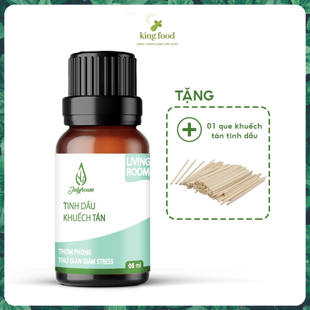 Tinh dầu thiên nhiên khuếch tán từ vỏ bưởi, bạc hà, cam ngọt Julyhouse 5ml cho phòng khách giúp thư giãn và giảm stress