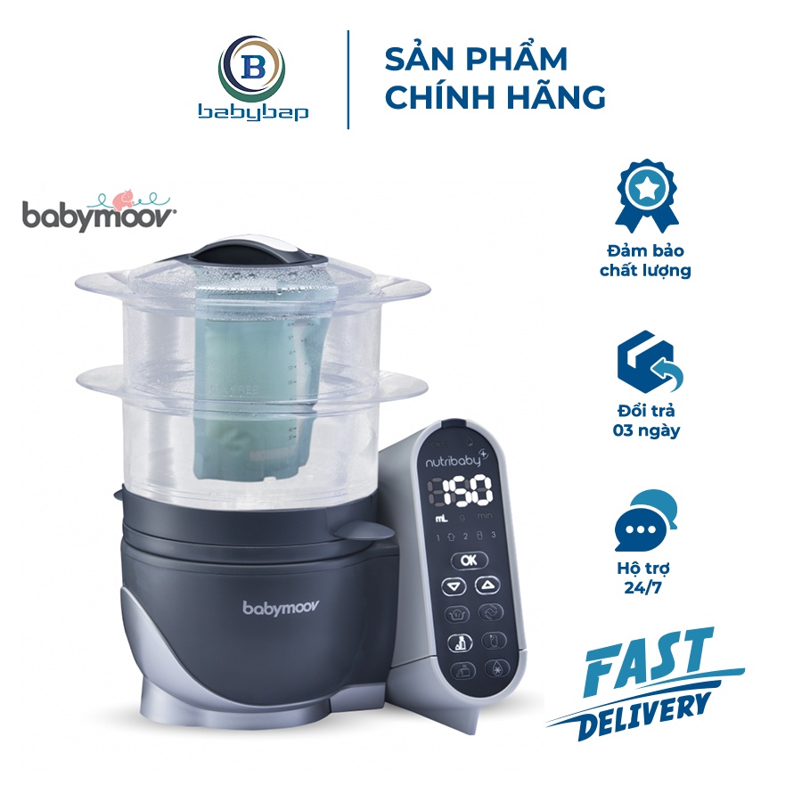 Máy Xay Hấp Đa Năng Nutribaby 5in1 Plus Babymoov Tiết Kiệm Thời Gian Và Công Sức Dọn Dẹp