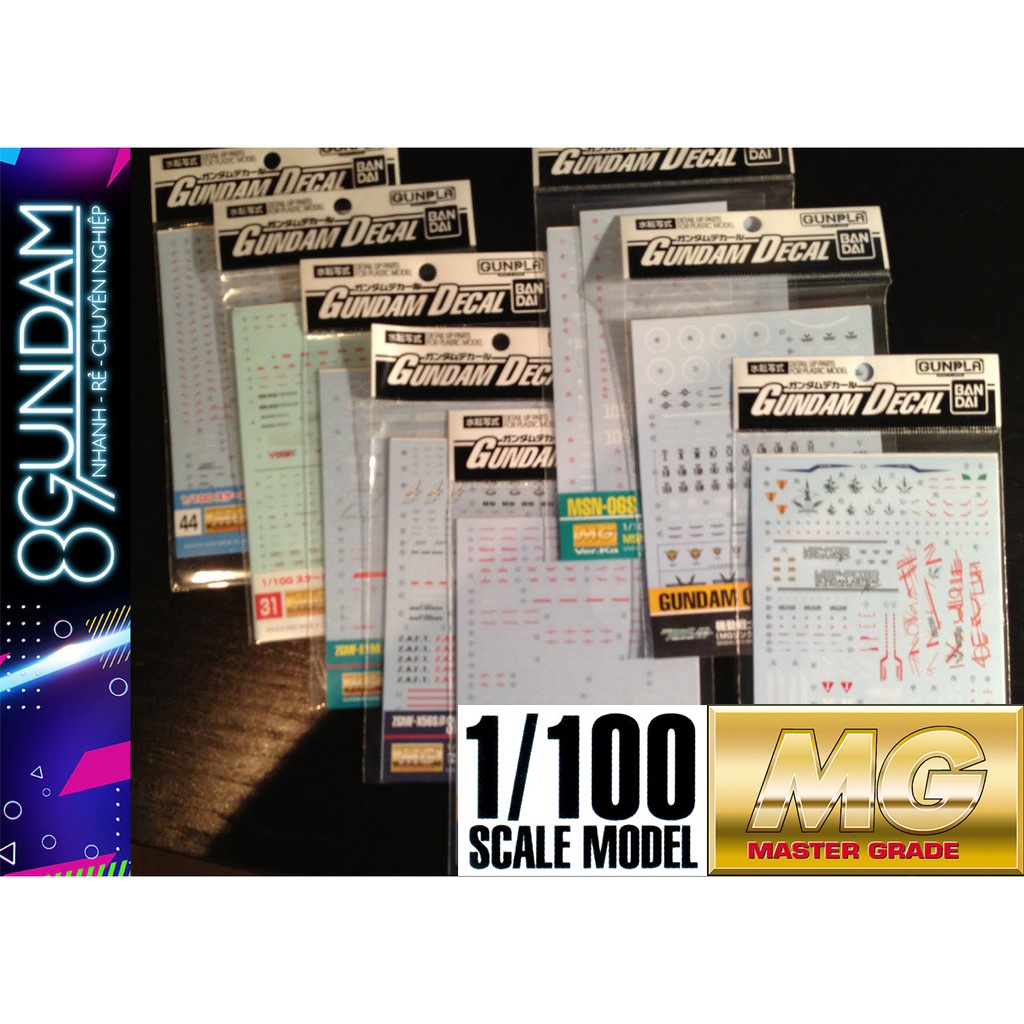 Phụ Kiện Decal Nước dành cho 1/100 MG FM HiRM PG Gundam