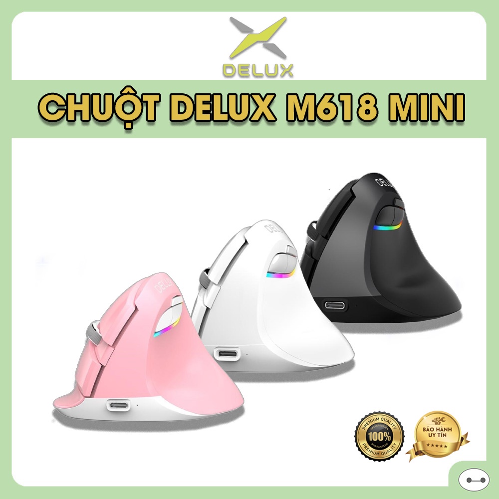 CHUỘT GAMING KHÔNG DÂY DELUX M618 MINI LED RGB