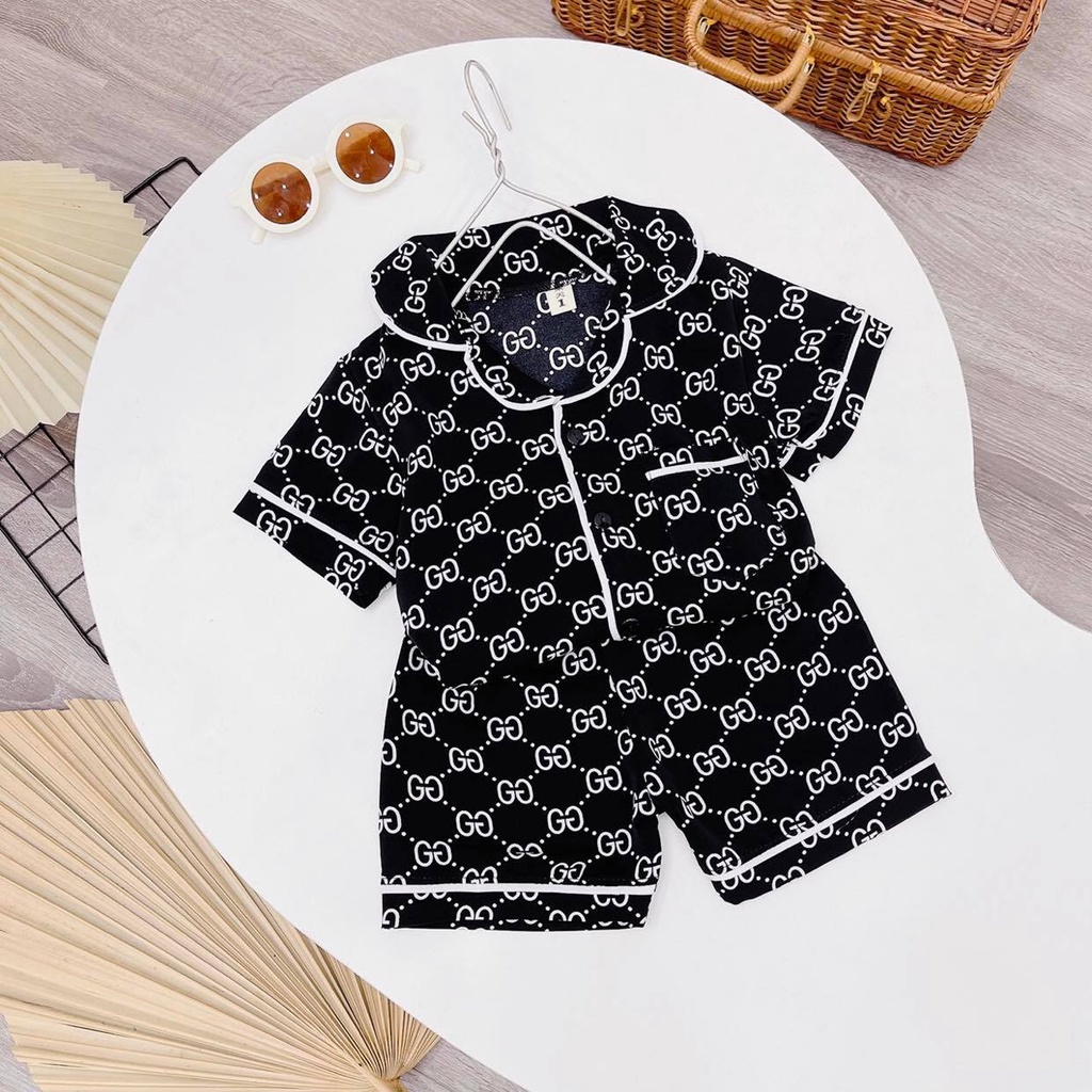 bộ pijama lụa tuyết 23 mềm mịn cực thích cho bé trai bé gái - BPLD23