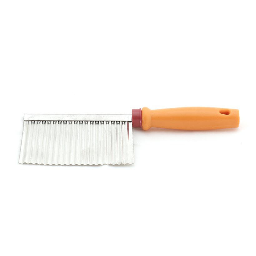 Chặn rau củ nhỏ 18.5x7 cm / dao sóng chặn rau củ Wavy Potato Cutter Stainless Steel Chip Dough Vegetable Carrot Blade