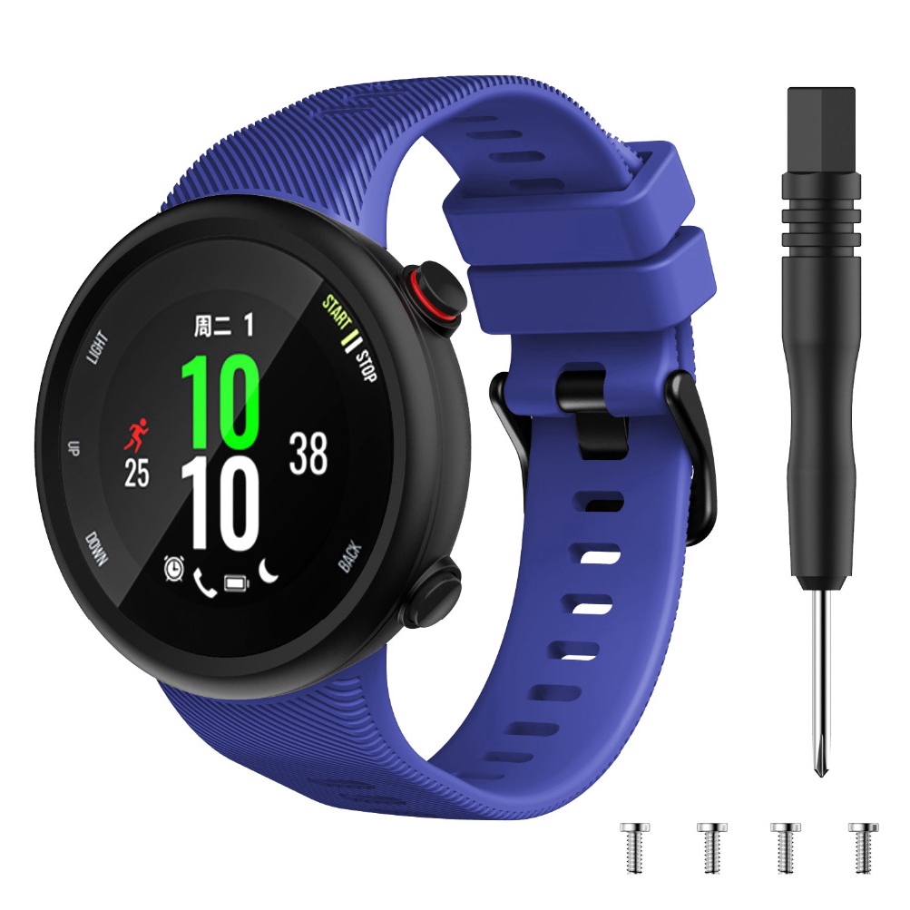 Dây Đeo Thay Thế Chất Liệu Silicon Thiết Kế Sọc Gân Nổi Cho Garmin Swim 2 / Garmin forerunner 45