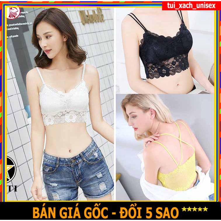❤️ LOẠI 1 - BAO CHẤT ❤️ Áo LÓT Bra ren cổ yếm 2 lớp có mút ngực KIỂU Hoa Siêu Đẹp SL