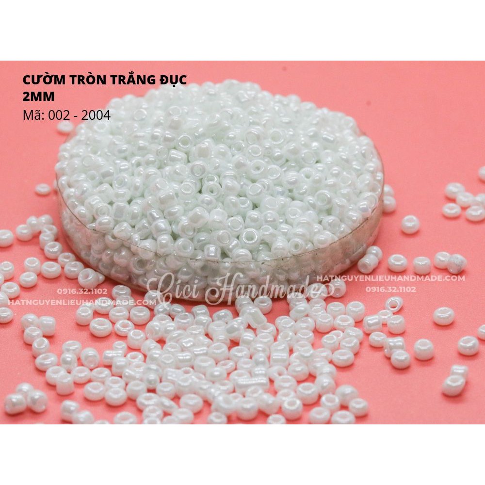 Cườm tròn siêu nhỏ 1.5mm 2mm gói lẻ 50g Cici Handmade chuyên hạt đá hạt cườm hạt đá trang sức tự làm phụ kiện