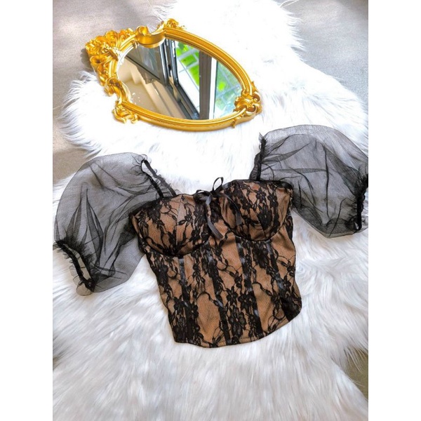 Áo Kiểu Ren Tay Lưới