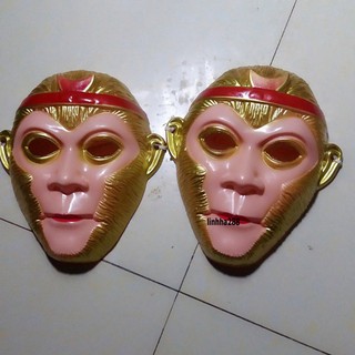 [PHÁT SÁNG-3 CHẾ ĐỘ] MẶT NẠ TÔN NGỘ KHÔNG PHÁT SÁNG-Mặt nạ trung thu tôn ngộ không nhựa an toàn cho bé có đèn