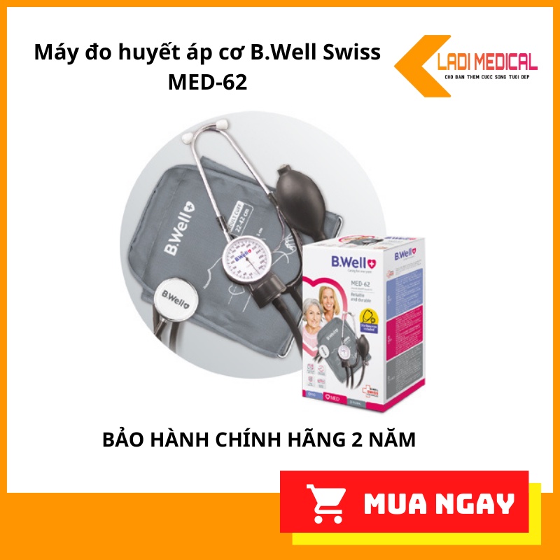 Máy đo huyết áp Cơ B.Well MED 62 sản xuất tại Thụy Sĩ bảo hành 2 năm