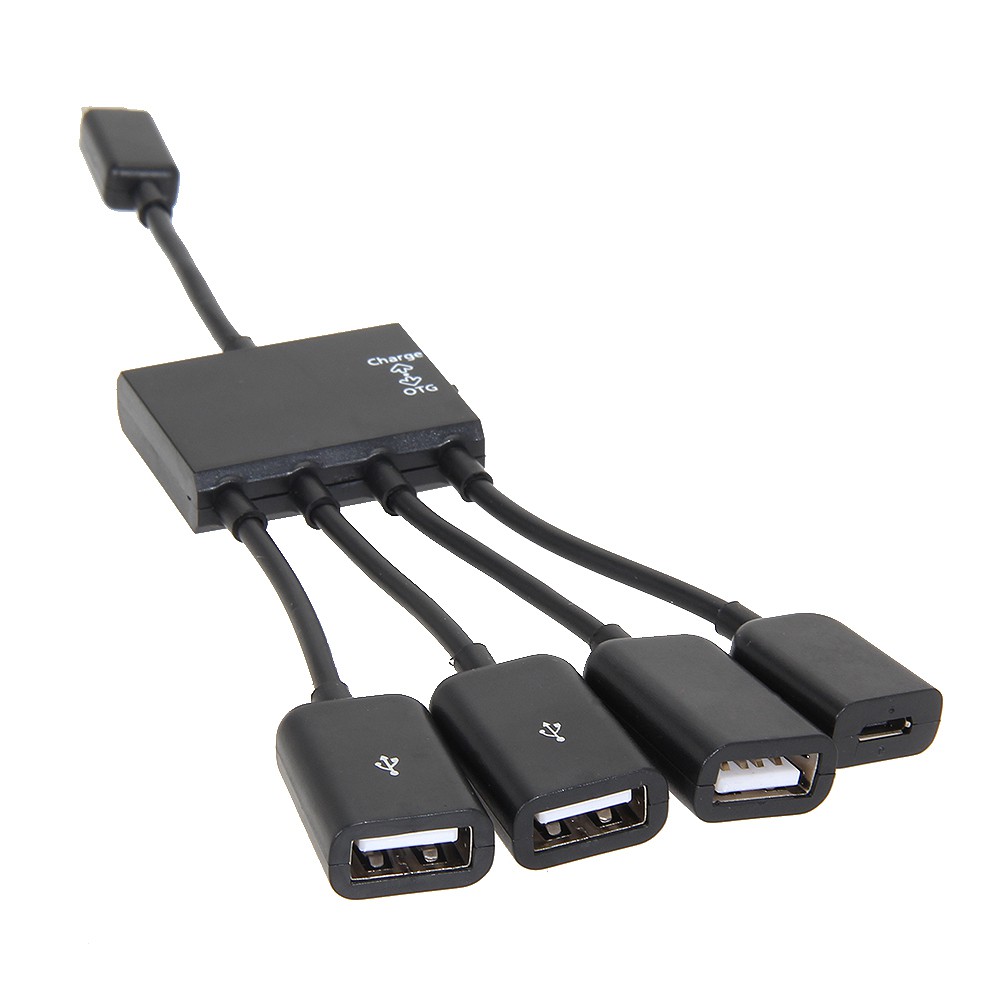 Dây cáp OTG 4 cổng Micro USB cho Samsung Note Android PC