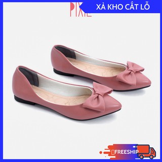 Giày búp bê mũi nhọn đính nơ pixie x488 xả lỗ vốn