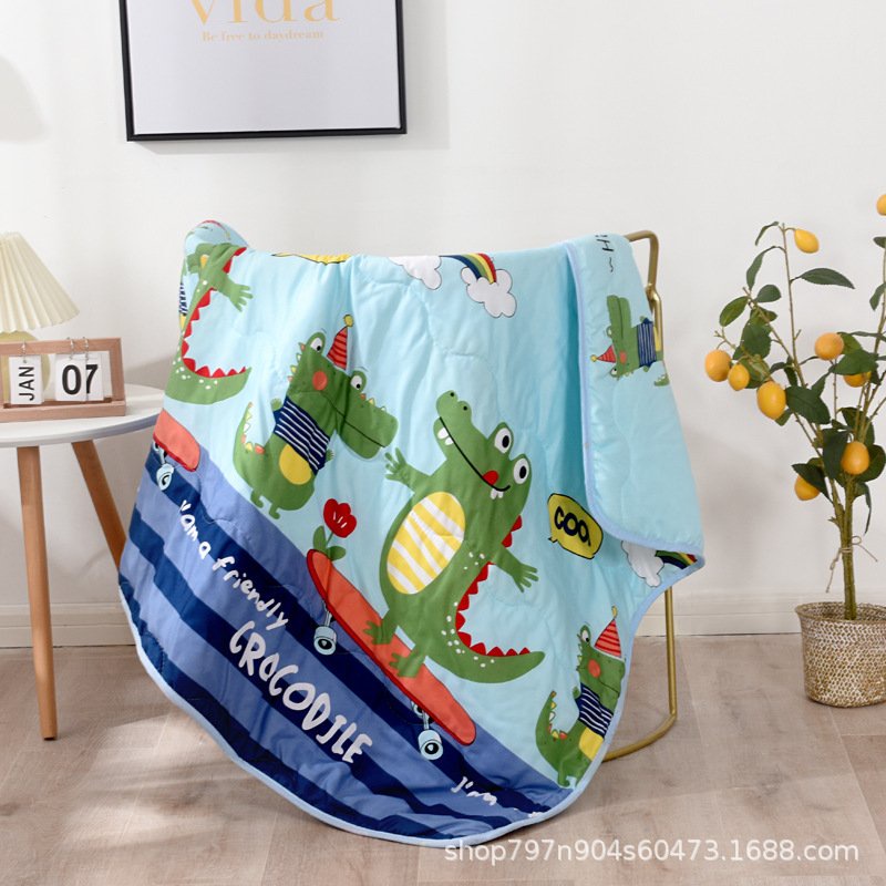 Mền chăn đũi 2 mặt cho bé 1m1x1m5- HƯU CAO CỔ- CÁ SẤU- DOREMON- XE HƠI BÉ TRAI