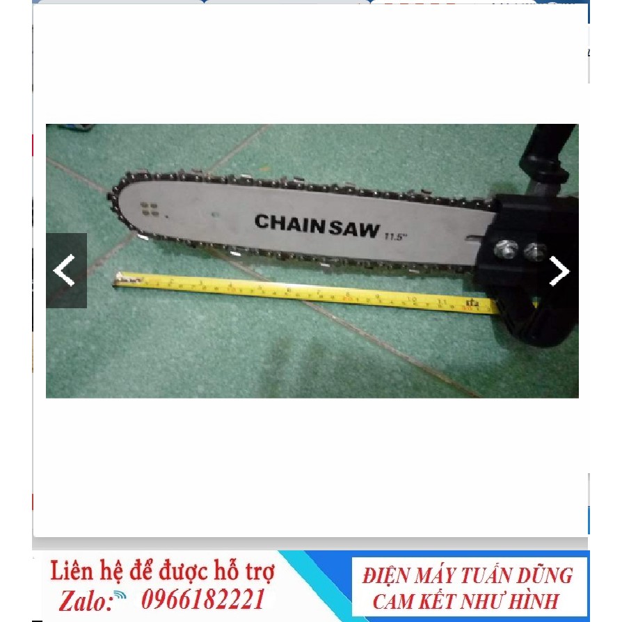 LƯỠI CƯA GẮN MÁY MÀI CẦM TAY CHAIN SAW 11.5"