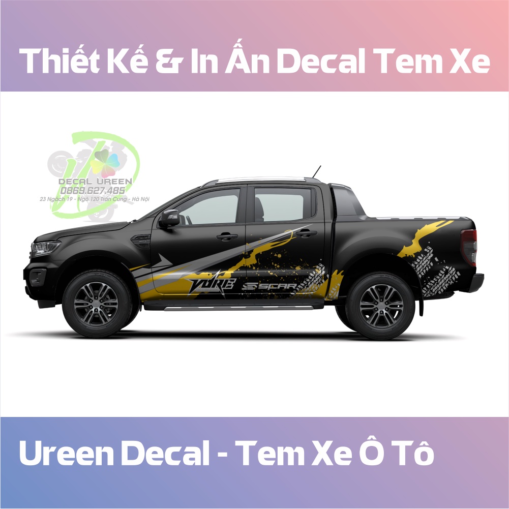 Tem xe Ranger mẫu 016 - Tem Xe Bán Tải Đẹp