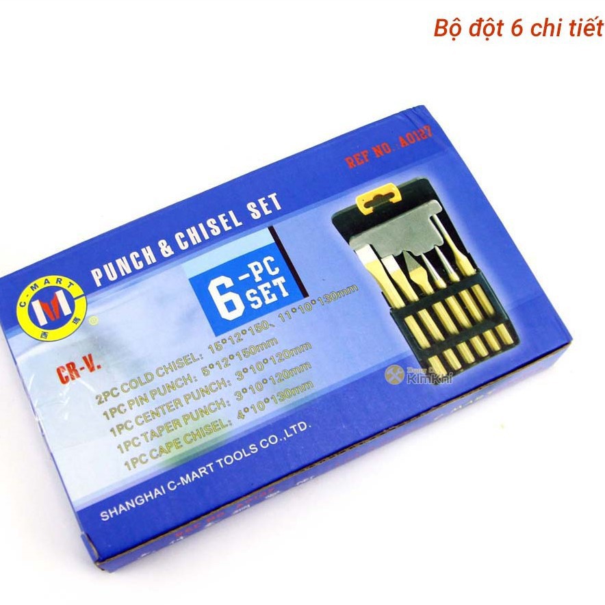 Bộ đột sắt, đục sắt 6 mũi C-mart A0127