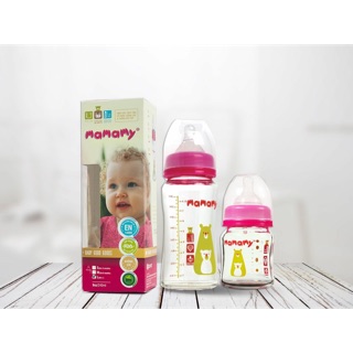 Bình sữa Mamamy cổ rộng thủy tinh 120ml