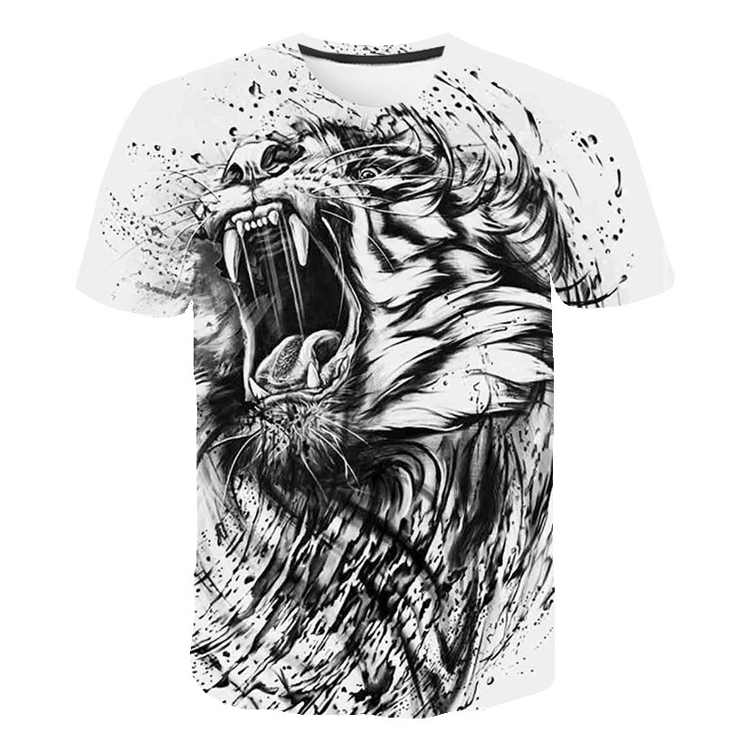 Áo thun tay ngắn in hình 3D thời trang cho nam nữ