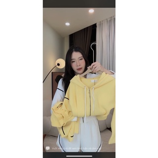 Set thể thao phối khoá kéo viền đen