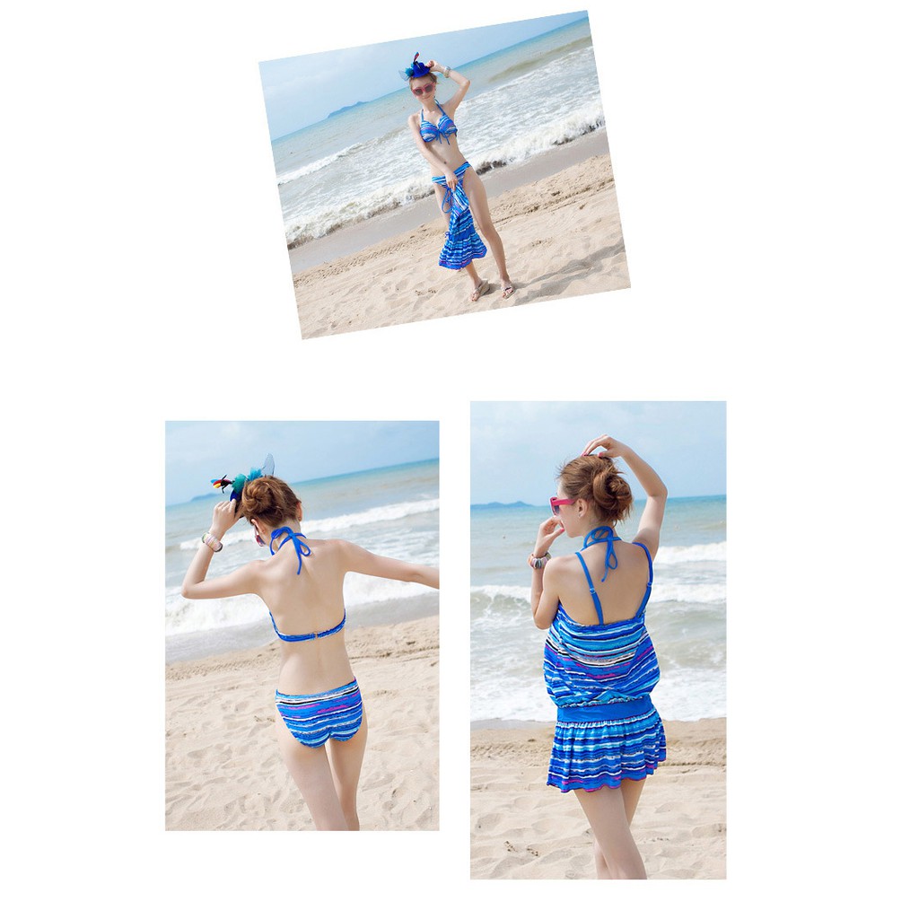 Set đồ bơi bikini 3 mảnh kèm áo ngoài_368 | BigBuy360 - bigbuy360.vn