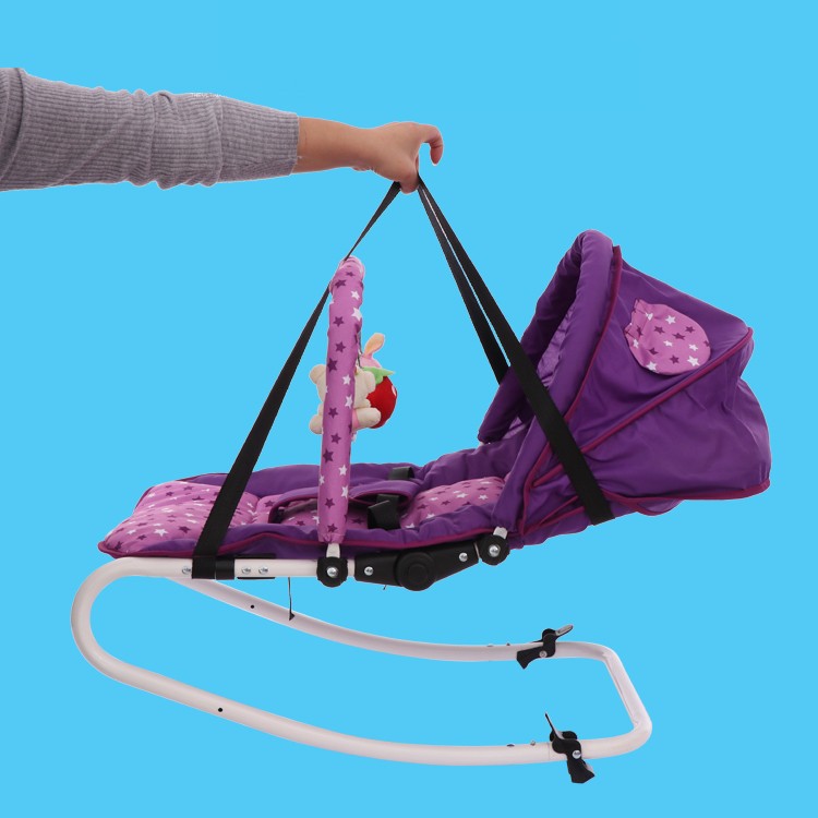 Ghế nhún rung 💥FREESHIP💥 bập bênh 3 tư thế cho bé, gấp gọn có mái che  - Ghế rung kèm gối và thanh đồ chơi 3 món DC017