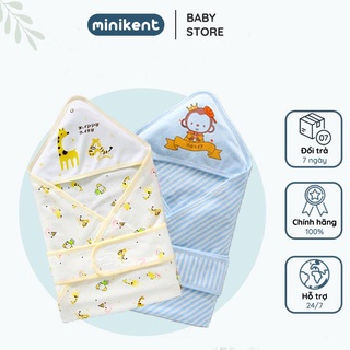 Chăn ủ cho bé sơ sinh 100% cotton, chăn choàng cho bé sơ sinh mùa hè, giúp bé ngon giấc không giật mình