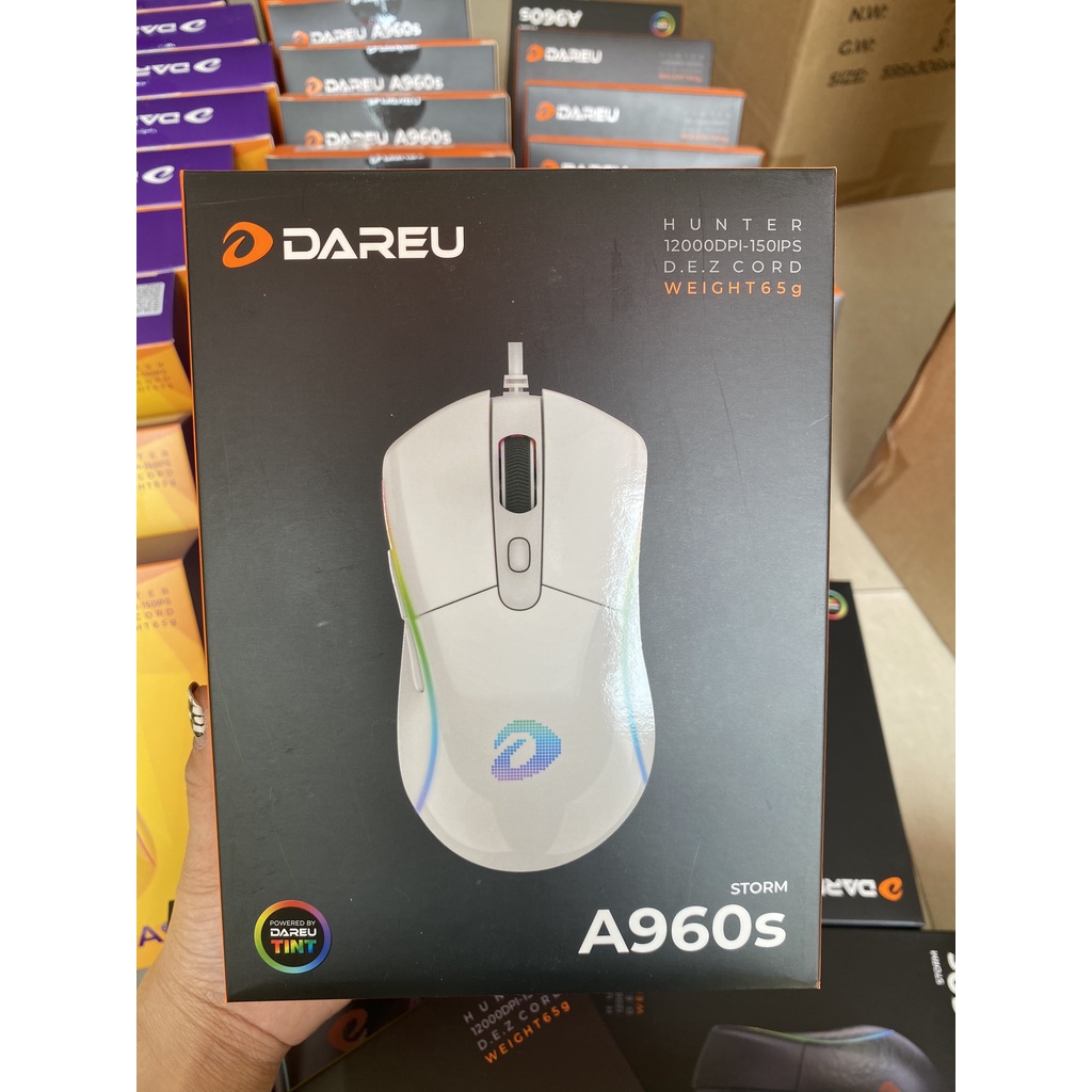 Chuột Gaming DAREU A960s – ULTRALIGHT (TRACKER PWM3336, LED RGB) - Chuột máy tính siêu nhẹ