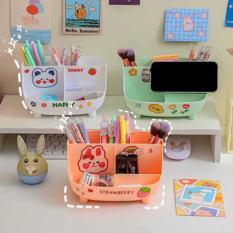 Kệ Nhựa Đựng Bút Hộp Nhựa Nhiều Ngăn Đựng đồ dùng đa năng Coleen