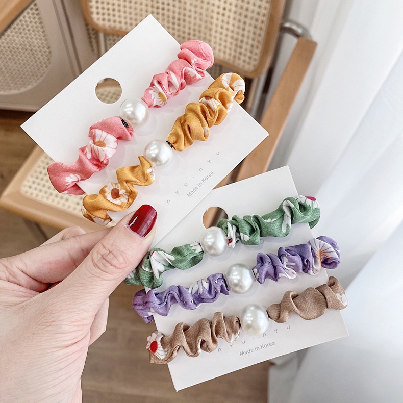 Dây cột tóc dún bèo tùy chọn mẫu thời trang Hàn Quốc cho nữ
