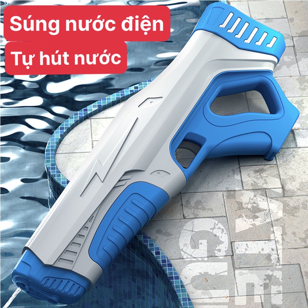Súng Nước Điện Mùa Hè Z One, Tự Động Hút Nước Tạo Áp Lực Cực Mạnh Sử Dụng Pin Sạc, Đồ Chơi Bắn Nước Mùa Hè
