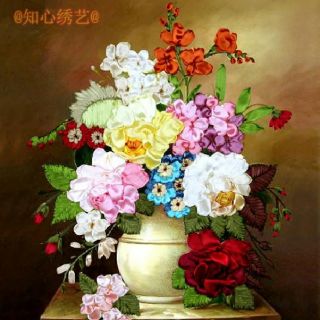 Tranh thêu ruy băng 60x50cm