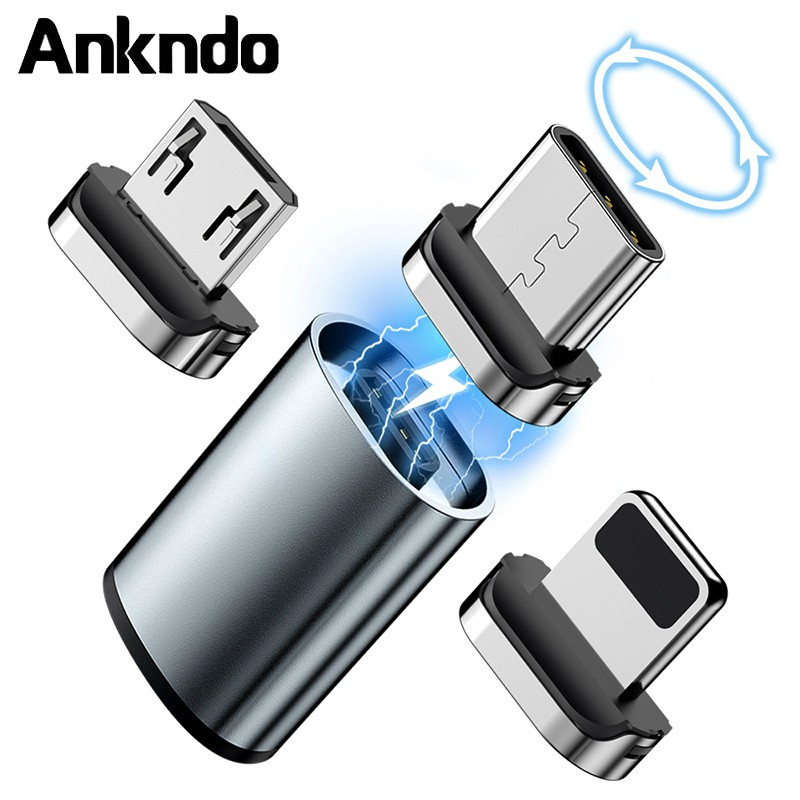 Đầu chuyển đổi sạc ANKNDO Type C / Micro USB có nam châm thích hợp cho điện thoại Samsung