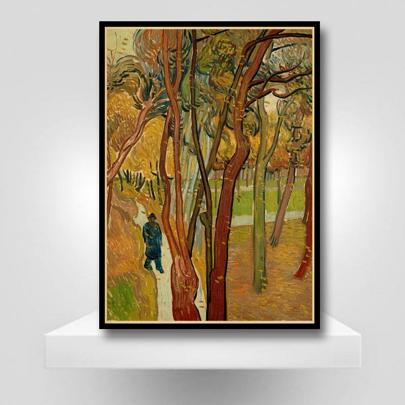 Tranh Treo Tường Bằng Giấy kraft In Họa Tiết van gogh Cổ Điển Trang Trí Nhà Cửa / Quán bar / Phòng Khách