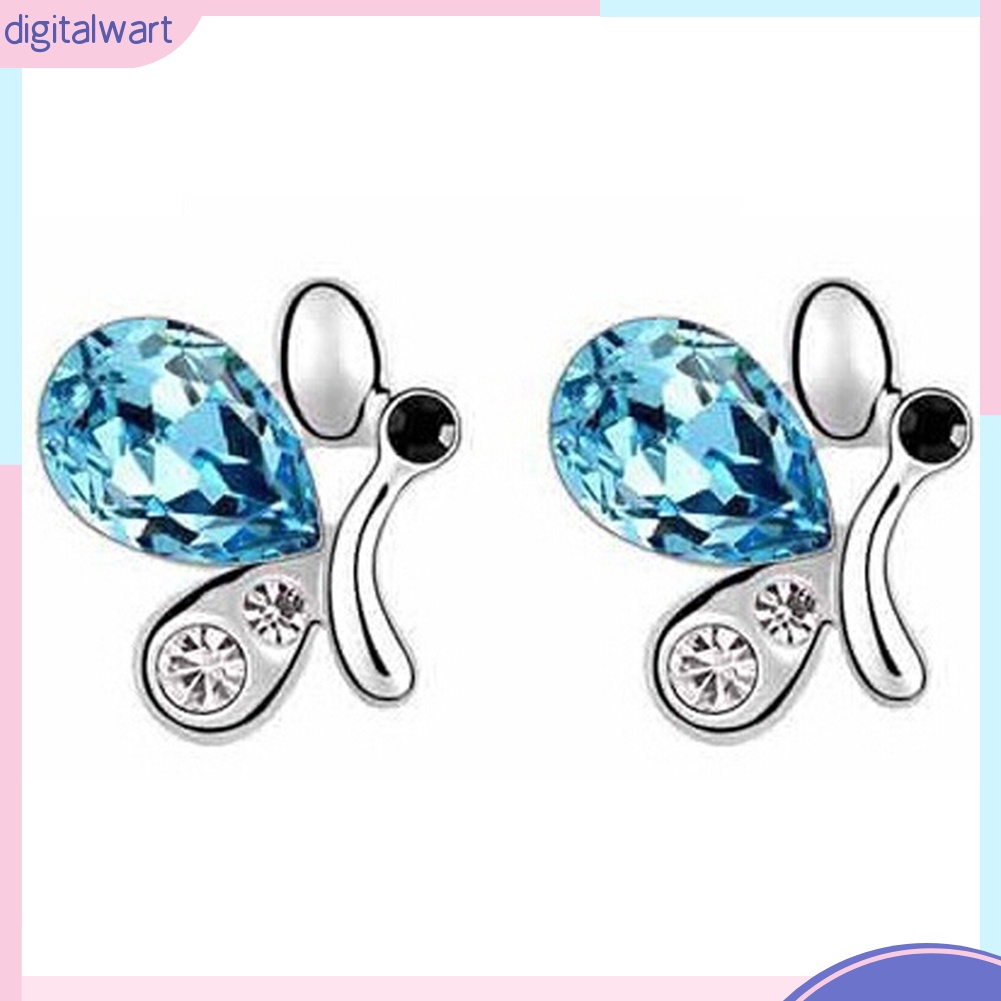 Bộ trang sức đính đá hình bướm sành điệu cho nữ