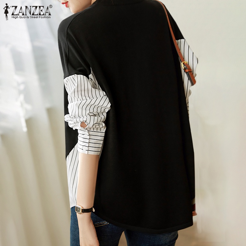 Áo nữ Zanzea tay dài kẻ sọc thời trang trẻ trung
