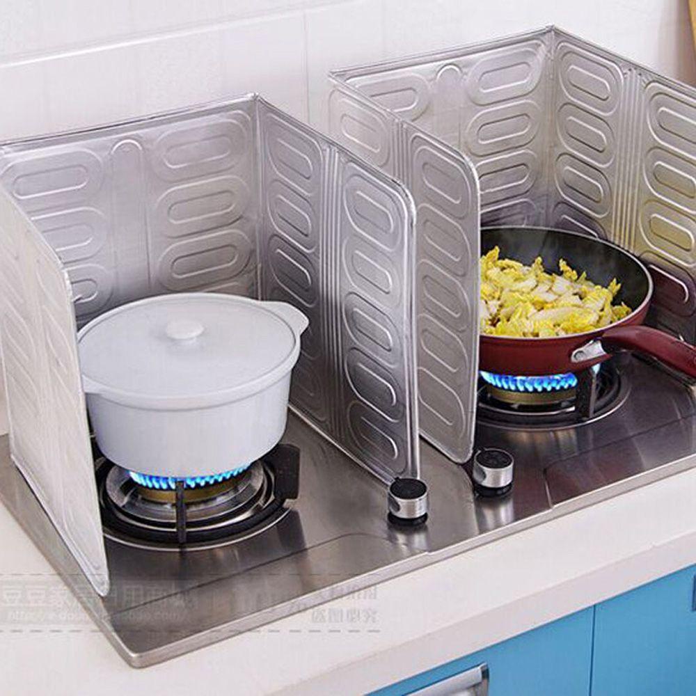 DORAW Tấm Chắn Chống Bắn Dầu Bằng Lá Nhôm Có Thể Tháo Rời Cho Chảo Chiên