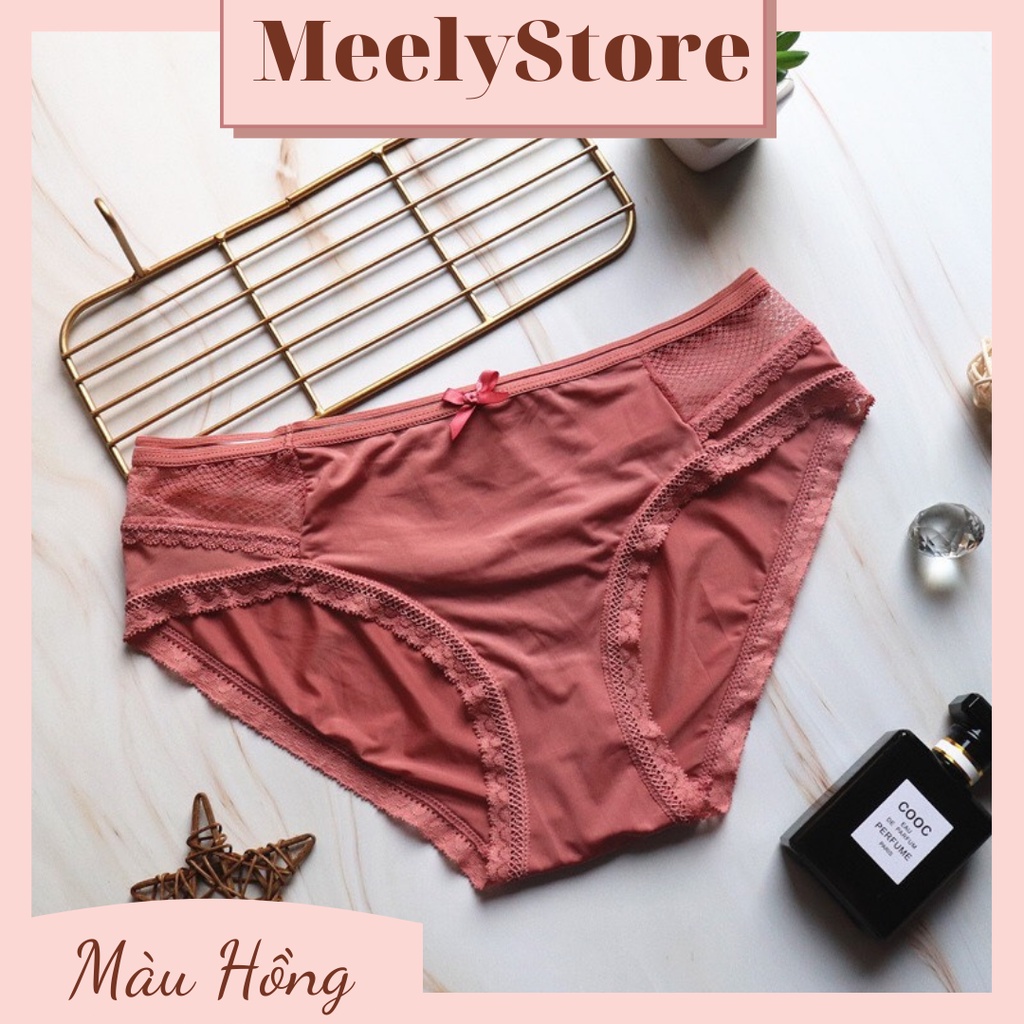 Quần lót Su lụa Nữ Cao Cấp Nâng Mông Cạp Vừa Chất Liệu Co Dãn Tôt Quần chip kháng khuẩn Kiểu Dáng Bảng Màu Basic -096