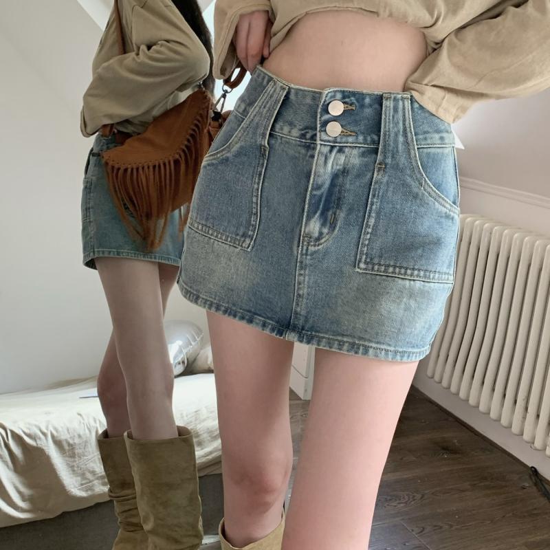 Chân Váy Jeans Chữ a Lưng Cao Thời Trang Cho Nữ
