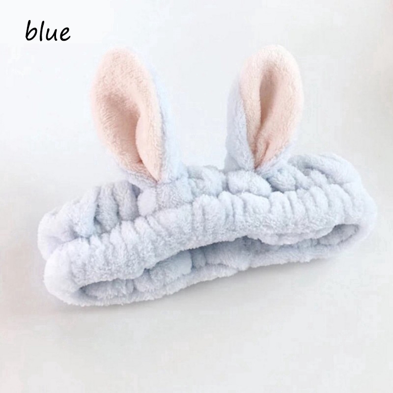 Băng đô vải bông thiết kế tai thỏ đáng yêu phong cách Hàn Quốc