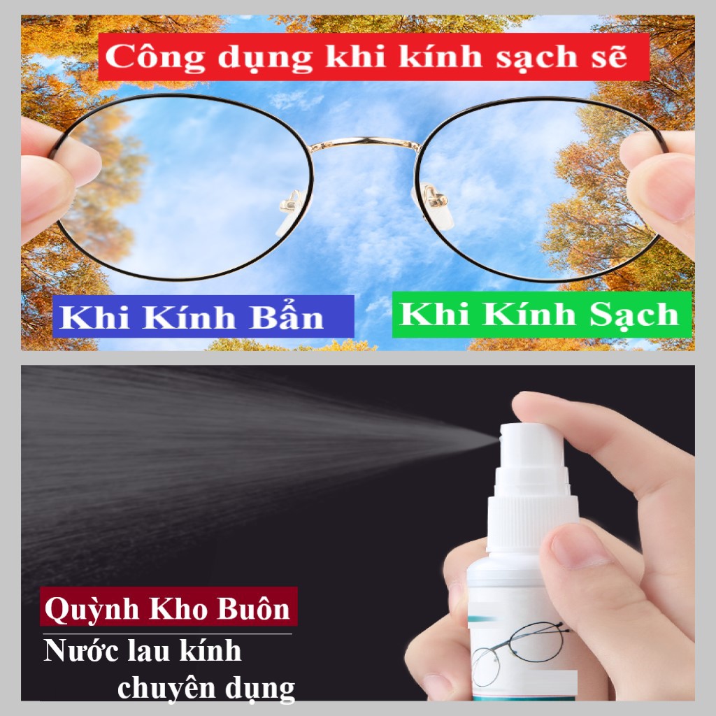 Nước lau kính mắt chuyên dụng Đa năng - Kính mắt - Điện Thoại 60ML